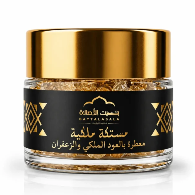 مستكة ملكية فاخرة معطرة بالعود الملكي والزعفران لتعطير المنزل